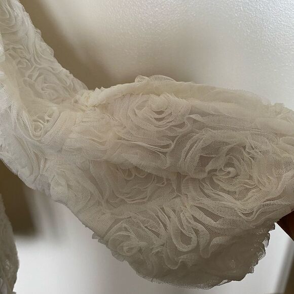 I.C. By Connie Off White Tulle Jacket Size M - Picture 8 of 9